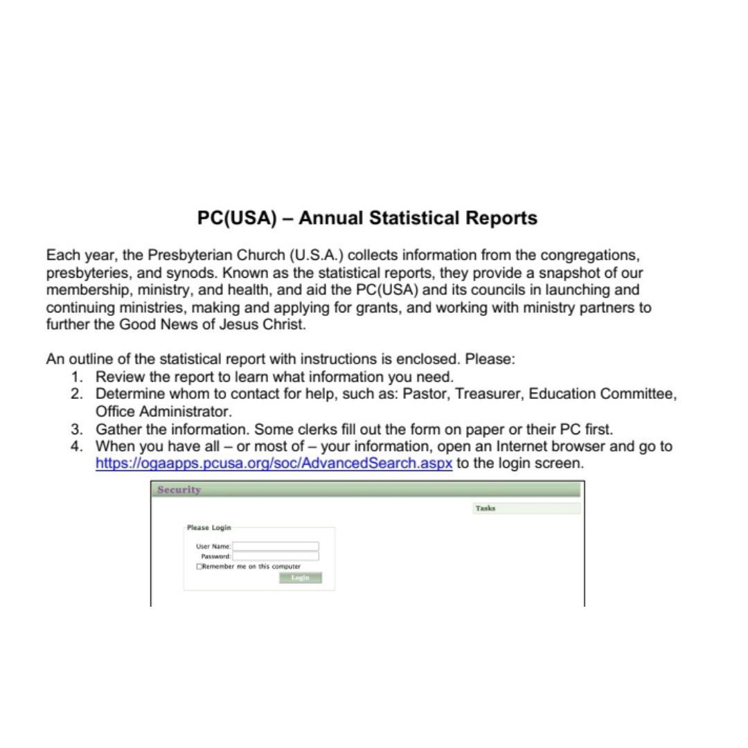 Instructions for Statistical Reports English